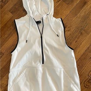 Women’s Under Armour Storm 1/2 Zip Fleece Vest - White Size Large